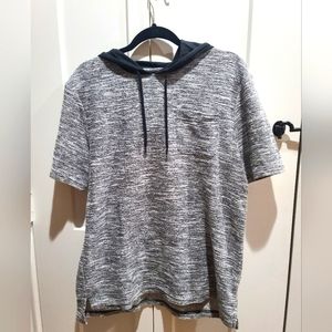Casual top, grey/black with hood